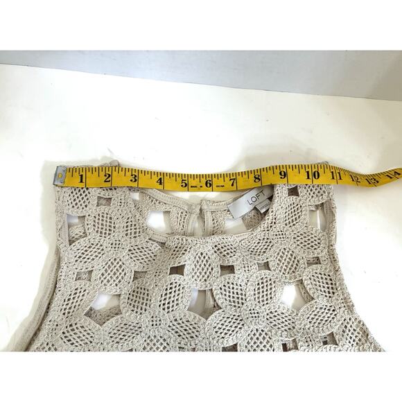 LOFT Crochet Floral Knit Tank Top – Women’s XXSP Petite - Picture 8 of 9